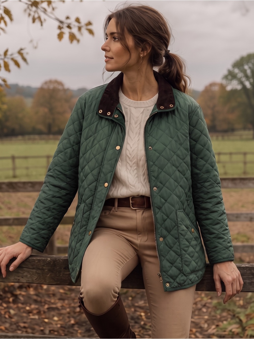 LANDS' END Quilted Barn Jacket